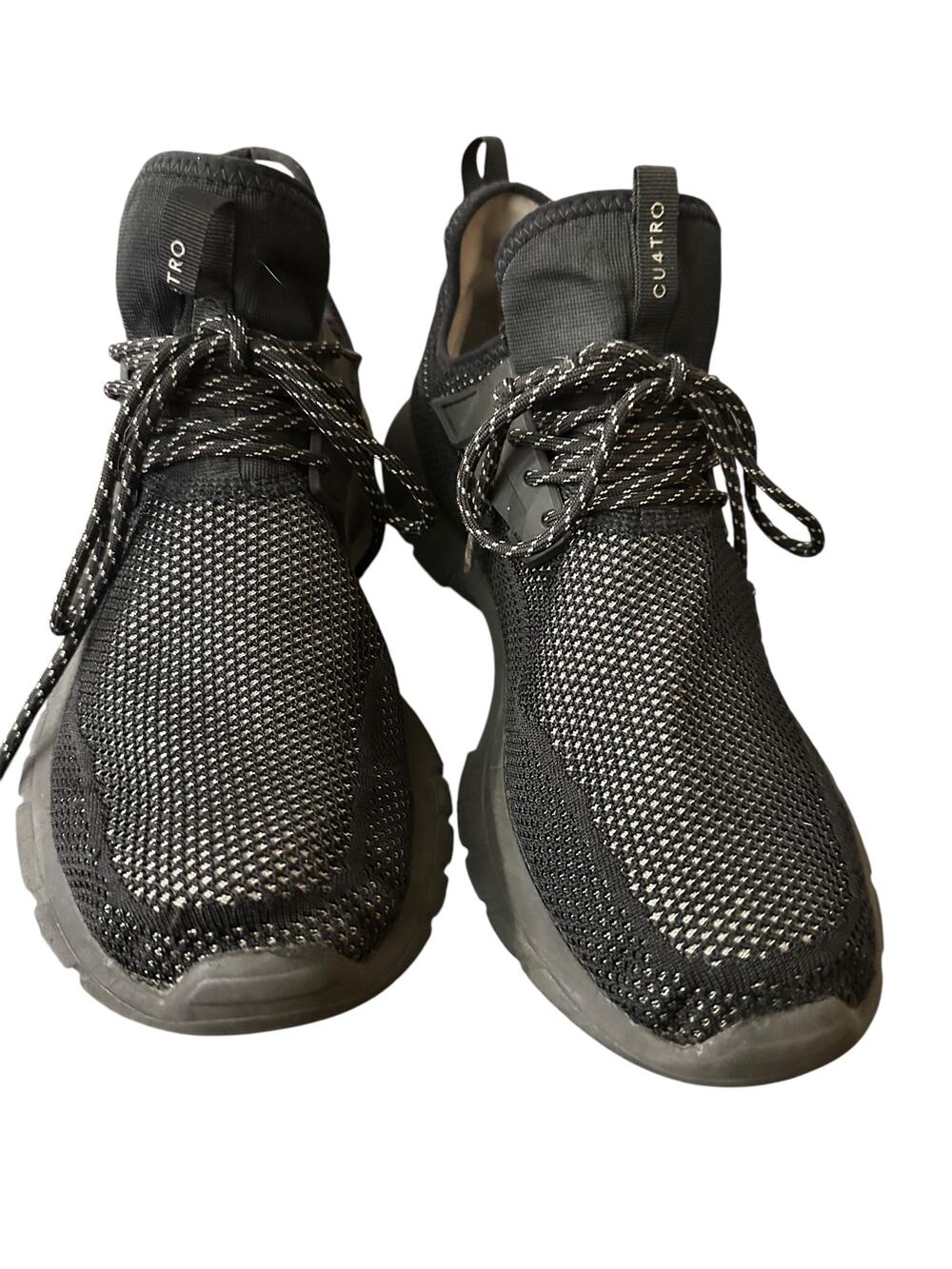 Cuatro Knit Sneakers Black Gray Men’s Size 12 | Lightweight Athletic Run Shoes